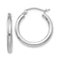 Gold Classics(tm) 14kt. White Gold 20mm Tube Hoop Earrings - image 1