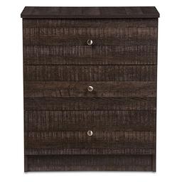 Baxton Studio Decon 3 Drawer Storage Chest