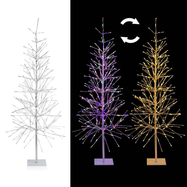 Alpine 6ft. Pre-Lit Silver Foil Christmas Tree