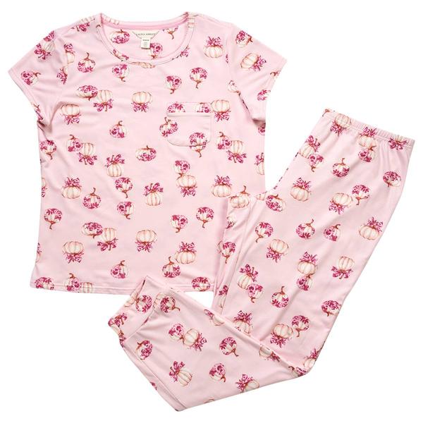 Womens Laura Ashley® Floral Pumpkins Joggers Pajama Set