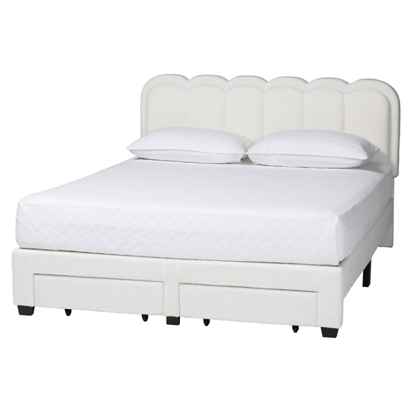Baxton Studio Caradonna Cream Teddy-Bear Platform Bed