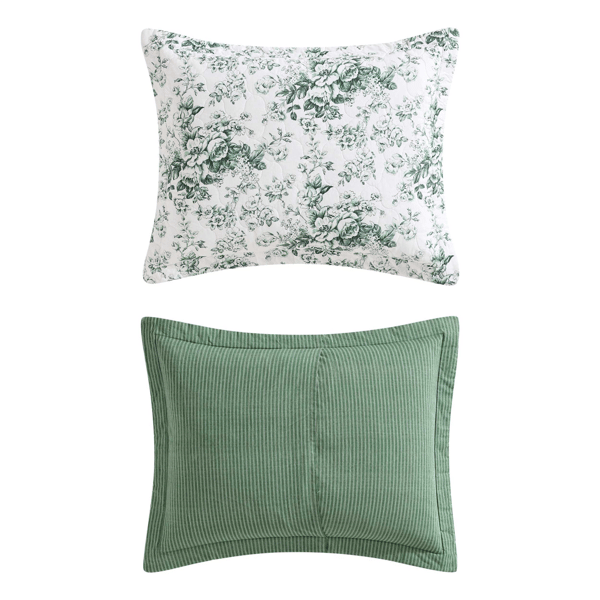 Laura Ashley Toile Delight Reversible Qulit Set