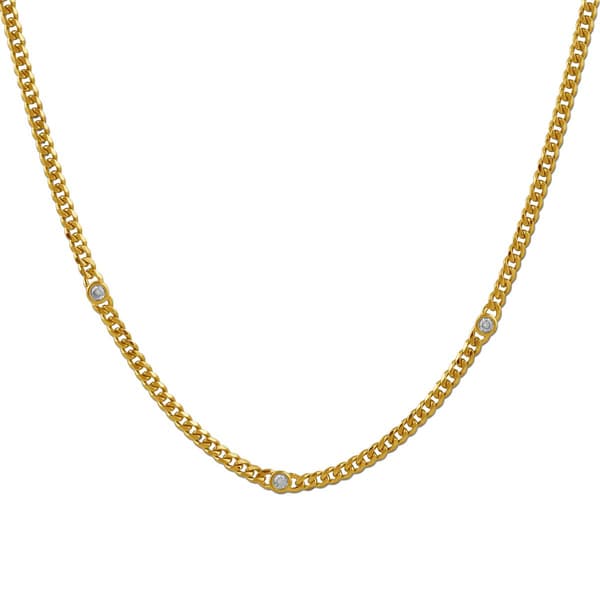 Nova  Star(R) Gold over Sterling Silver Lab Grown Diamond Necklace
