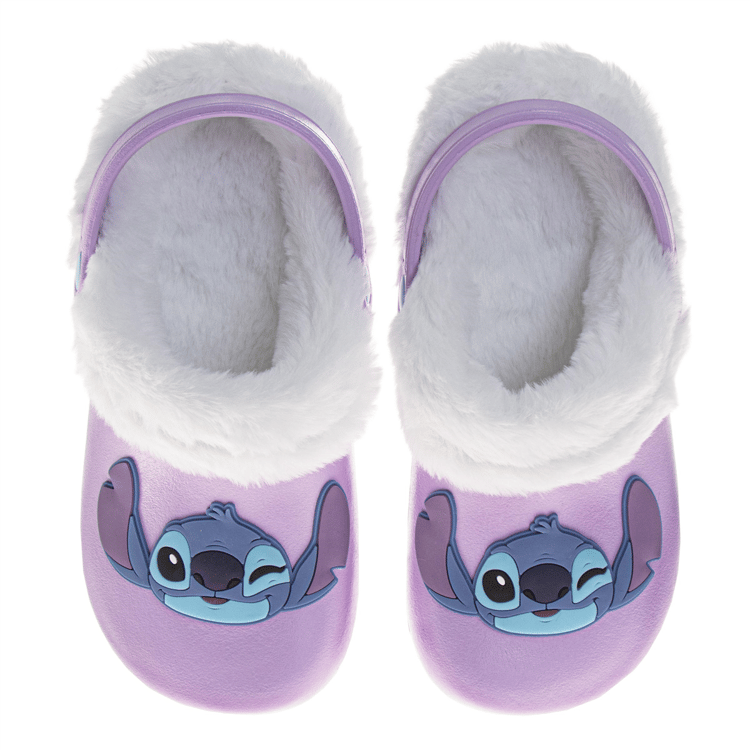 Little Girls Disney(tm) Lilo & Stitch Fuzzy Fleece Lined Clogs