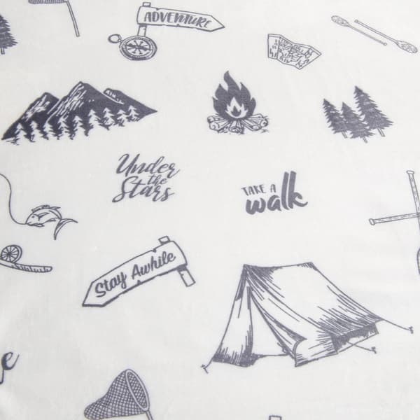 FreshFolds Hudson Rustic Lodge Velvet Plush Camping Throw