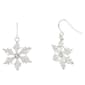 CZ Six Point Snowflake Earrings - image 1