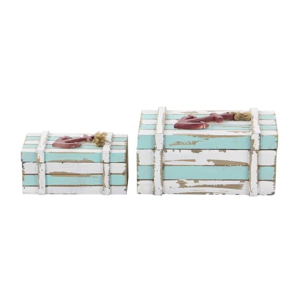 9th & Pike&#174; Small Rectangular Nautical Boxes - Set of 2