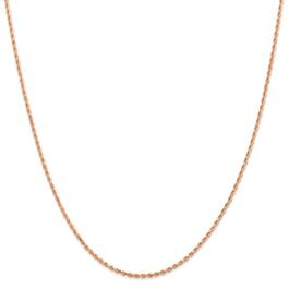 Unisex Gold Classics&#8482; 1.5mm. Rose Diamond Cut Rope 14in. Necklace