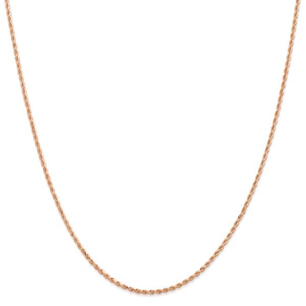 Unisex Gold Classics&#8482; 1.5mm. Rose Diamond Cut Rope 14in. Necklace
