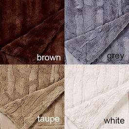 Cathay Home Embossed Faux Fur Throw