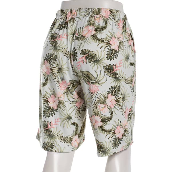 Plus Size René Rofé® Hibiscus Floral Bermuda Pajama Shorts