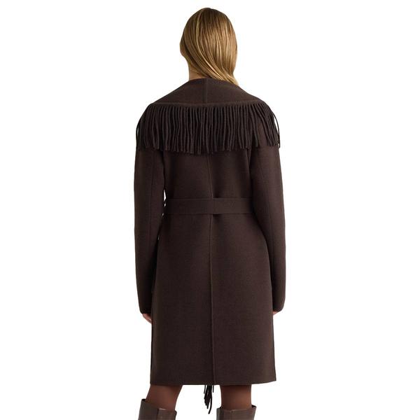 Womens NVLT Eyelash Mink Wrap Fringe Coatigan