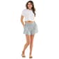 Juniors Uptown Lemon Cropped Tee and Stripe Shorts Set - image 1
