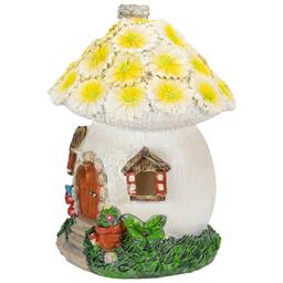 Northlight Seasonal 7in. Solar Flower House Garden Statue