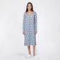 Womens White Orchid Long Sleeve Growing Blooms Nightgown - image 1