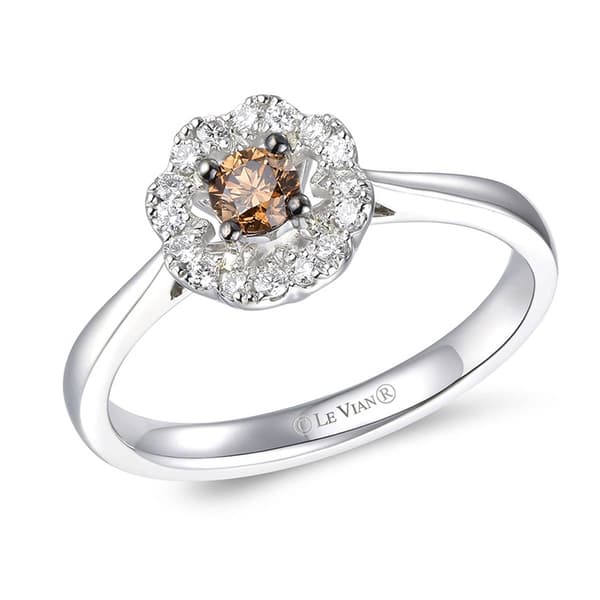 Le Vian(R) 14kt. Vanilla Gold(R) Chocolate Diamonds(R) Statement Ring - image 
