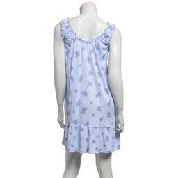 Womens Laura Ashley® Knit Gauze Floral Ruffle Edge Nightgown