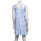 Womens Laura Ashley® Knit Gauze Floral Ruffle Edge Nightgown - image 2