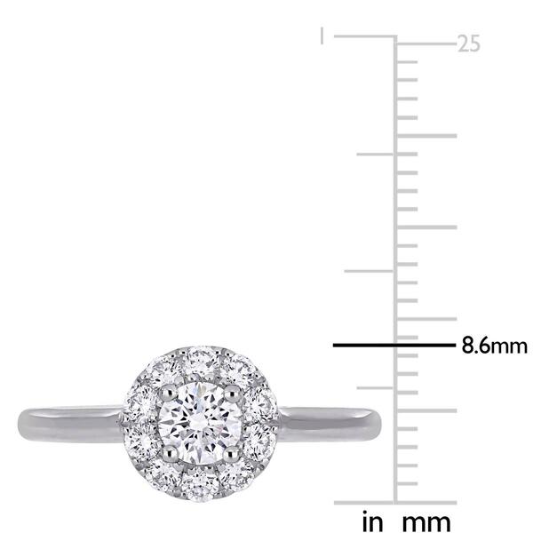 14kt. Gold 3/4ctw. Lab Grown Diamond Halo Ring