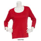 Womens Preswick &amp; Moore 3/4 Sleeve Scoop Neck Solid Top - image 5