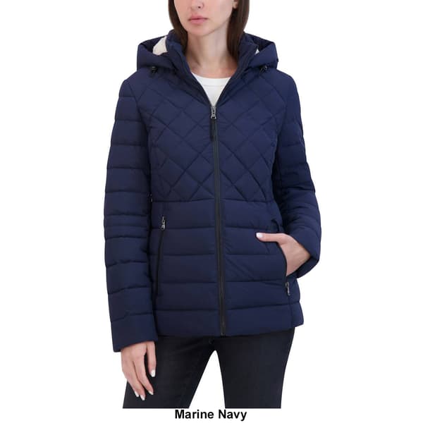 Womens HFX Stretch Puffer Jacket w/Sherpa Trim