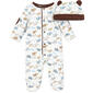 Baby Boy &#40;NB-9M&#41; Little Me Cute Puppy Footie Pajamas w/Hat - image 1