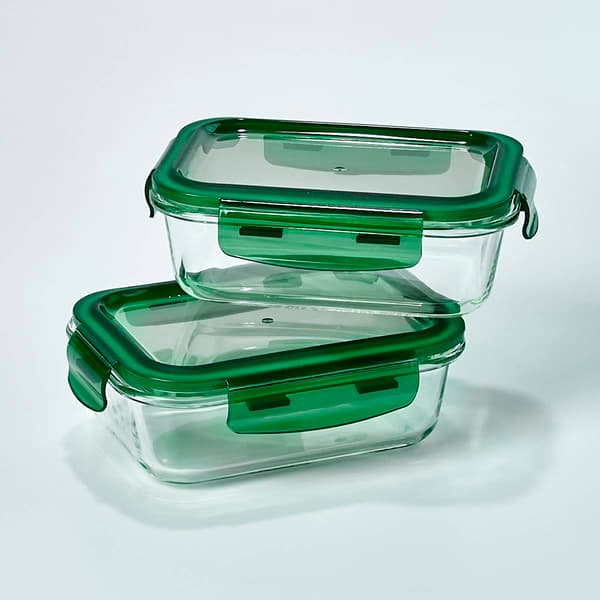Farberware® Set of 2 21.7oz. Rectangle Glass Containers Boscov's