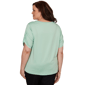 Plus Size Emaline Verde Grove II Short Ruch Sleeve Blouse - image 1