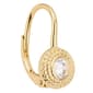 Athra 14kt. Gold over Brass Round CZ Drop Earrings - image 2