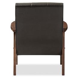 Baxton Studio Nikko Mid-Century Wooden Lounge Chair