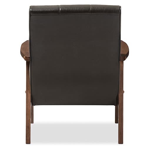 Baxton Studio Nikko Mid-Century Wooden Lounge Chair
