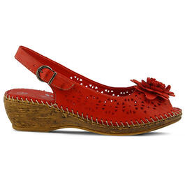 Womens Spring Step Belford Slingback Sandals &#8211; Red