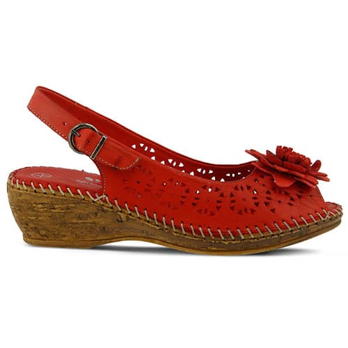 Womens Spring Step Belford Slingback Sandals – Red