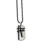 Mens Gentlemen's Classics&#40;tm&#41; 2pc. Black Dog Tag & Cross Necklace - image 1
