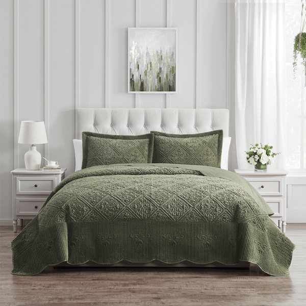 VCNY Home Westland Quilted Plush Bedspread Set - image 