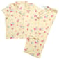 Womens Jessica Simpson Short Sleeve Floral Rib Capri Pajama Set - image 1