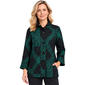 Plus Size Ali Miles 3/4 Sleeve Wire Collar Crosshatch Jacquard B - image 1