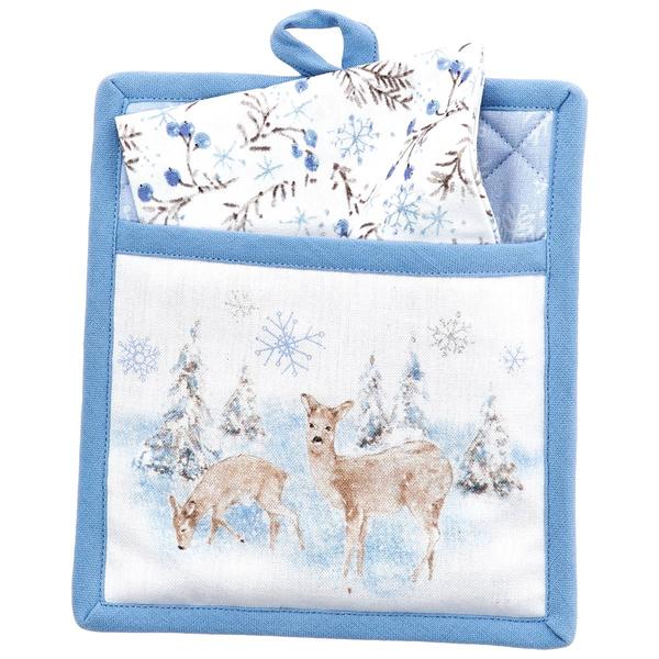 Kay Dee Let It Snow 2pc Pocket Mitt Set - image 