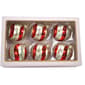Kurt Adler 6pc. Glass Red & White Holly Leaves Ball Ornament Set - image 4