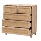 Baxton Studio Elsbeth Oak Brown Wood 5-Drawer Storage Cabinet - image 3