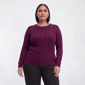 Plus Size Napa Valley Long Sleeve Cable Knit Front Sweater - image 5