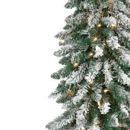 Northlight 6ft. Pre-Lit Pencil Flocked Alpine Christmas Tree