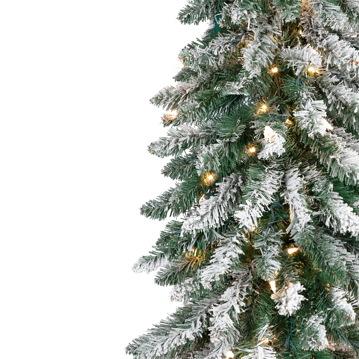 Northlight 6ft. Pre-Lit Pencil Flocked Alpine Christmas Tree