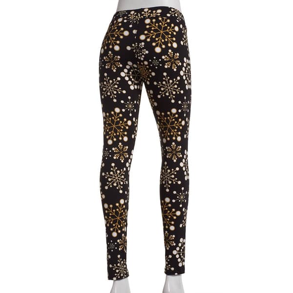Womens Runway Ready Pull-On Snowflake Leggings