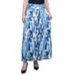 Womens NY Collection Pull On Pattern Skirt - Blue - image 1