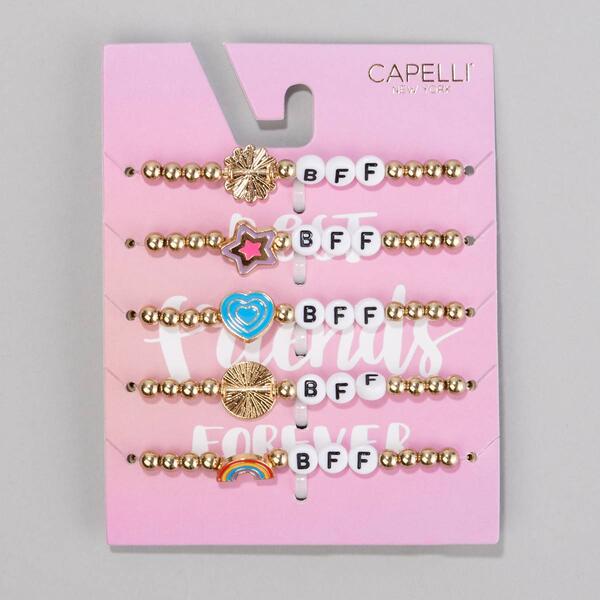 Girls Capelli New York 5pc. Beaded BFF Bracelet Set - image 