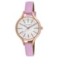 Womens Laura Ashley(R) Bubble Case Canvas Strap Watch - LA2038PK - image 1