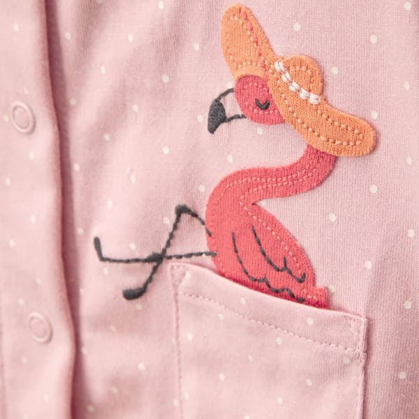 Baby Girl &#40;NB-24M&#41; Carter&#8217;s&#174; Flamingo & Dot Snap Up Romper