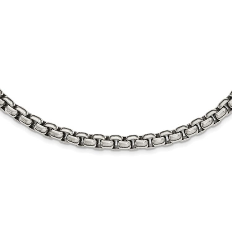 Mens Gentlemen's Classics(tm) High Polished Steel Chain Necklace