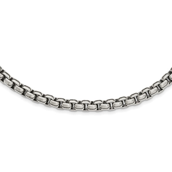 Mens Gentlemen's Classics&#40;tm&#41; High Polished Steel Chain Necklace - image 